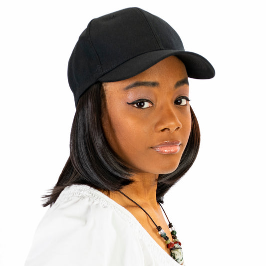 Budding Rose Company Baseball Cap with Hair Extensions