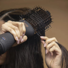 Le Volume 2-In-1 Titanium Blow Dryer Brush Blush Hot Air Brush with Oval Barrel