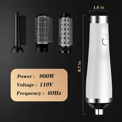 Hair Blow Dryer Volumizer Straightener Curler Comb Hot Air Brush 3 in 1 NEW