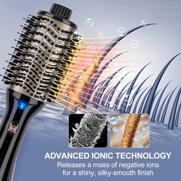 Hair Dryer Brush & One-Step Volumizer Brush Blow Dryer, Oval Blow Dryer Brush, Black