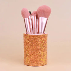 Glitter Makeup Brush Organizer, 1 Count Dust-Proof Makeup Brush Storage Box, Multi-Use Makeup Accessories for Home, Makeup Brush Holder, Makeup Brush Storage Box