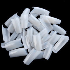 500Pcs Clear Half Cover French Nails Natural Acrylic False Nails Medium Press on Fake Nails Tips