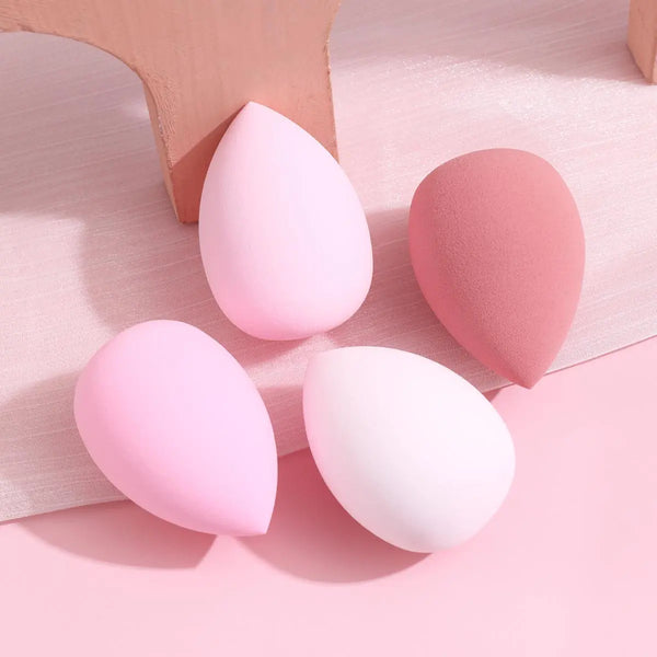 4Pcs Makeup Sponge Set, Versatile Powder Puffs for Contouring Blending & Facial Detailing Tool, Makeup Accessories