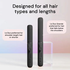 Le Duo Grande 360° Airflow Styler | 2-In-1 Curling Wand & Titanium Flat Iron Hair Straightener