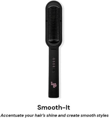 Smooth-It Classic 2-In-1 Electric Hot Comb Straightener Brush | Fast Heating, Anti-Scald