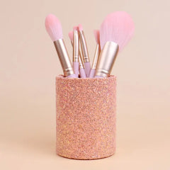 Glitter Makeup Brush Organizer, 1 Count Dust-Proof Makeup Brush Storage Box, Multi-Use Makeup Accessories for Home, Makeup Brush Holder, Makeup Brush Storage Box