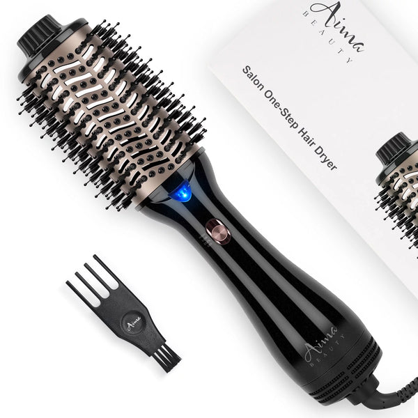 Hair Dryer Brush & One-Step Volumizer Brush Blow Dryer, Oval Blow Dryer Brush, Black