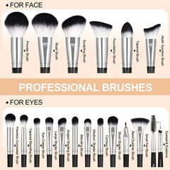 Makeup Brush Set with Storage Bag, 1 Set Versatile Soft Makeup Brushes with Soft Bristles & Comfortable Grip, Cosmetic Brush Set, Makeup Accessories