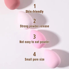 4Pcs Makeup Sponge Set, Versatile Powder Puffs for Contouring Blending & Facial Detailing Tool, Makeup Accessories