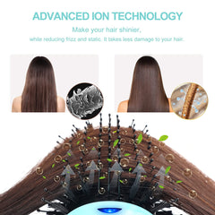 One-Step Hair Dryer Brush & Volumizer Hot Air Brush, Green Blow Dryer Brush