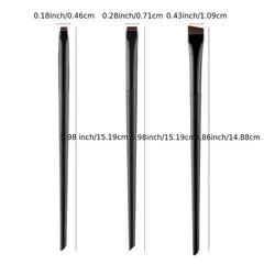 3Pcs Oblique Head Eyebrow Makeup Brush Set, Professional Eyebrow Tool for Women, Makeup Accessories