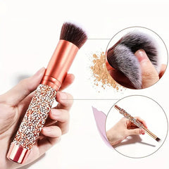 11Pcs/Set High-End Drilling Makeup Brush Set Nail Art 3D Patches Women'S Makeup Brushes Professional Grade Handmade Customized Makeup Brushes Spring Makeup Tool Sets, Makeup Accessories, Portable Travel Makeup Brush Tools, Mother'S Day Gift