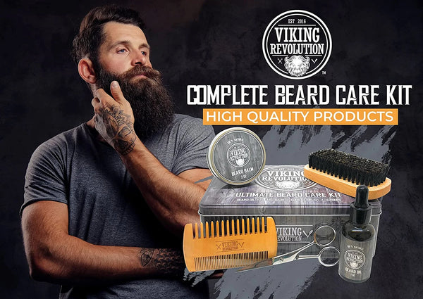 - Beard Care Kit for Men - Ultimate Grooming Kit with Beard Balm, Beard Oil, Beard & Mustache Scissors