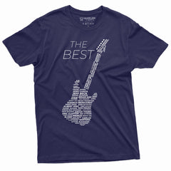 Men'S Guitar Player T-Shirt Music Band Country Rock Jazz Shirt Legendary Guitarists Tee (Medium Grey)