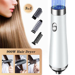 Hair Blow Dryer Volumizer Straightener Curler Comb Hot Air Brush 3 in 1 NEW