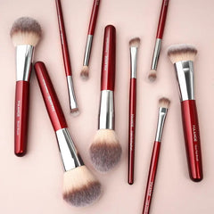 Makeup Brush Set, 9Pcs Versatile Soft Makeup Brushes for Foundation, Powder, Concealers, Eye Shadows, Blush, Lip Balm, Brushes with Soft Bristles for Beginners, Makeup Accessories, Makeup Set