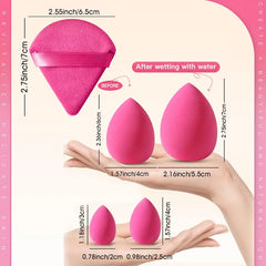 Makeup Sponge & Puff Set, 10Pcs Versatile Powder Puffs & Beauty Blenders for Liquid Foundation, Loose Powder, Concealer, Cream, Makeup Tool Makeup Accessories