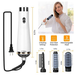 Hair Blow Dryer Volumizer Straightener Curler Comb Hot Air Brush 3 in 1 NEW
