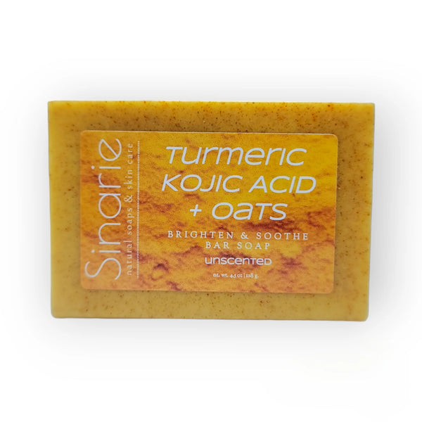 Soaps Turmeric & Kojic Acid Brightening Bar Soap, Unscented, 4 Oz., 1 Count
