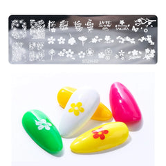 Nail Art Stamper, Nail Stamper Kit, Nail Stamping Plate Clear Silicone Nail Stamper French Tip Nail Stamp with Template Scraper Nail Plates,Stamper for Nails with 5PCS Stamping Plates