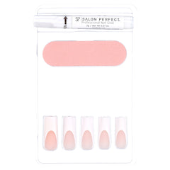 Artificial Nails, 156 Modern French Thick White Tip, File & Glue Included, 30 Nails
