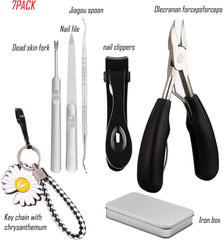 Fingernail Clippers,Toe Nail Clippers, Nail Clipper,Nail Clippers for Thick Nails,Nail Clippers Set for Podiatrist/Ingrown/Seniors/Professional(7Pack)