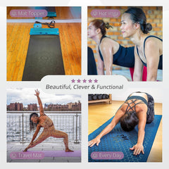 Mat Towel Non-Slip for Hot Yoga. Grippy Double Sided Suede Microfiber Towel Non-Slip Grip. Multifunctional - Yoga Mat Cover - the Best Travel Yoga Mat Non Slip