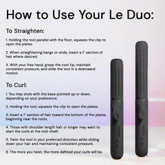 Le Duo Grande 360° Airflow Styler | 2-In-1 Curling Wand & Titanium Flat Iron Hair Straightener