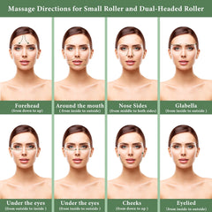 Jade Roller Gua Sha Face Roller for Body Face Facial Massage Skin Care Kit 3 PCS