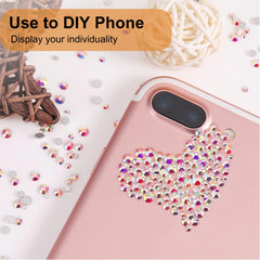 Nail Art Stud Diamonds Set,  Multi Shape Glass Crystal AB Nail Jewels, Bling Nail Gems and Diamonds 3D Nail Charms, Flatback Nail Rhinestones for Nails Art Decorations Kit, Mix 12 Styles