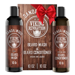 - Beard Wash & Beard Conditioner - Beard Shampoo & Beard Oil - Sandalwood, 20 Oz