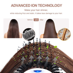 One-Step Hair Dryer & Volumizer Hot Air Brush, White Hair Dryer Brush