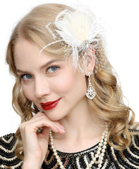 Fascinators 20S Gatsby Flapper Acessories Art Deco Party Accessory Peacock Feather Headpiece