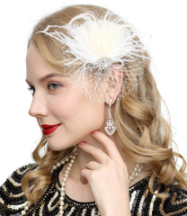 Fascinators 20S Gatsby Flapper Acessories Art Deco Party Accessory Peacock Feather Headpiece