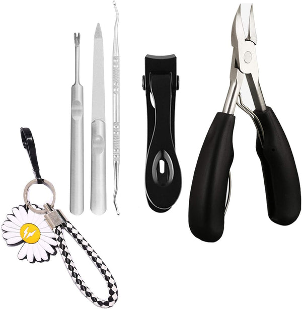 Fingernail Clippers,Toe Nail Clippers, Nail Clipper,Nail Clippers for Thick Nails,Nail Clippers Set for Podiatrist/Ingrown/Seniors/Professional(7Pack)