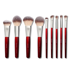 Makeup Brush Set, 9Pcs Versatile Soft Makeup Brushes for Foundation, Powder, Concealers, Eye Shadows, Blush, Lip Balm, Brushes with Soft Bristles for Beginners, Makeup Accessories, Makeup Set