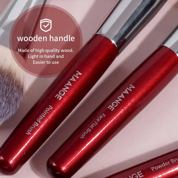 Makeup Brush Set, 9Pcs Versatile Soft Makeup Brushes for Foundation, Powder, Concealers, Eye Shadows, Blush, Lip Balm, Brushes with Soft Bristles for Beginners, Makeup Accessories, Makeup Set