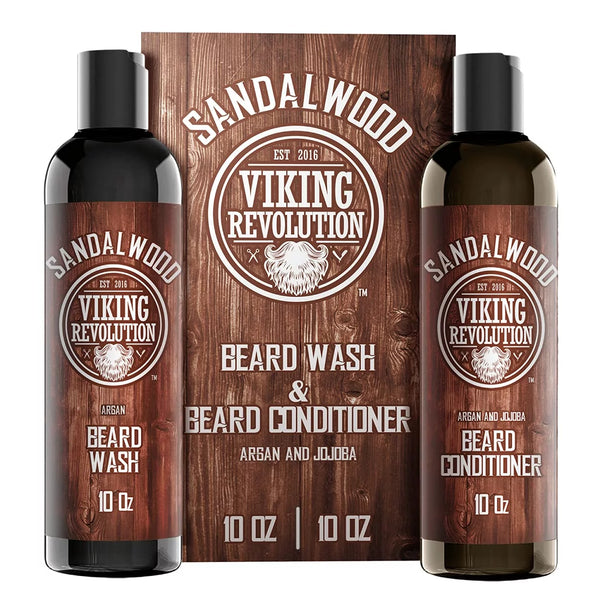 - Beard Wash & Beard Conditioner - Beard Shampoo & Beard Oil - Sandalwood, 20 Oz