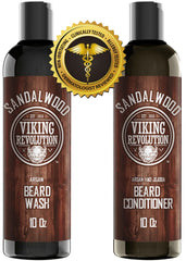 - Beard Wash & Beard Conditioner - Beard Shampoo & Beard Oil - Sandalwood, 20 Oz