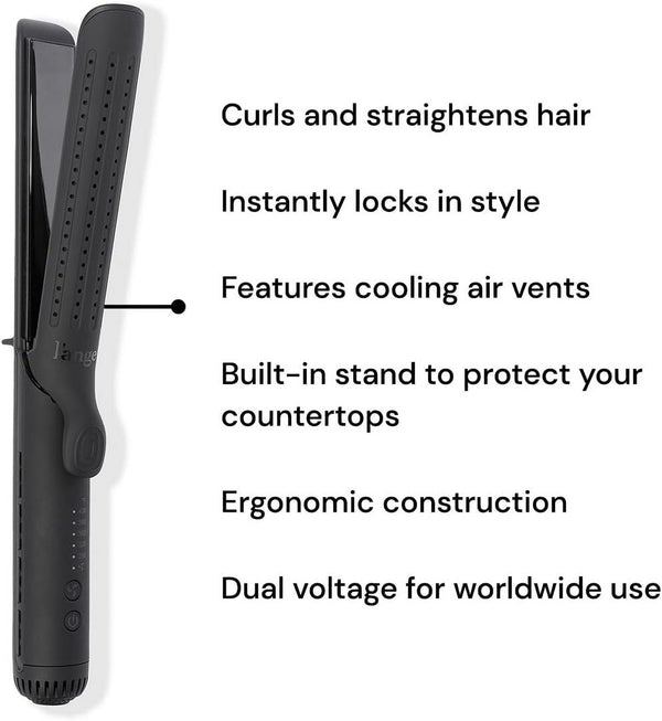 Le Duo Grande 360° Airflow Styler | 2-In-1 Curling Wand & Titanium Flat Iron Hair Straightener