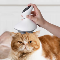 FEBFOXS Scalp Massager,Electric Head Massager for Hair Growth,Portable Hair Massager with 84 Kneading Massage Nodes for Deep Clean and Stress Relax - White