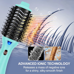 One-Step Hair Dryer Brush & Volumizer Hot Air Brush, Green Blow Dryer Brush