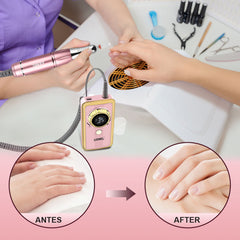 Portable Electric Nail Drill 35000 RPM,  Electric Nail File 2600Mah,Forward/Reverse Rotation 36W Nail Drill Machine for Gel Nails,Acrylic,Manicure,Pedicure,Polishing Shape,Nail Drill Kits 120Pcs
