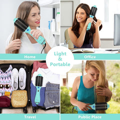 One-Step Hair Dryer Brush & Volumizer Hot Air Brush, Green Blow Dryer Brush