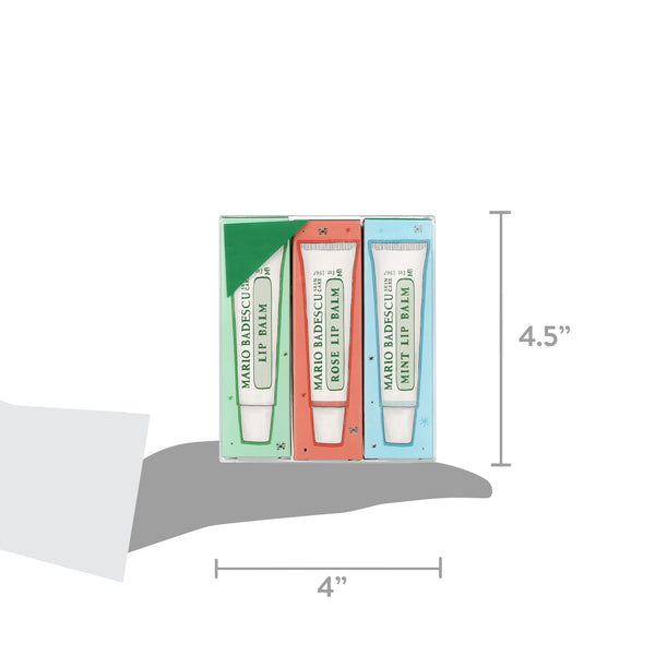 ($24 Value)  Lip Balm Trio Holiday Gift Set, 3 Ct