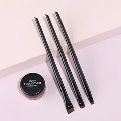 3Pcs Oblique Head Eyebrow Makeup Brush Set, Professional Eyebrow Tool for Women, Makeup Accessories