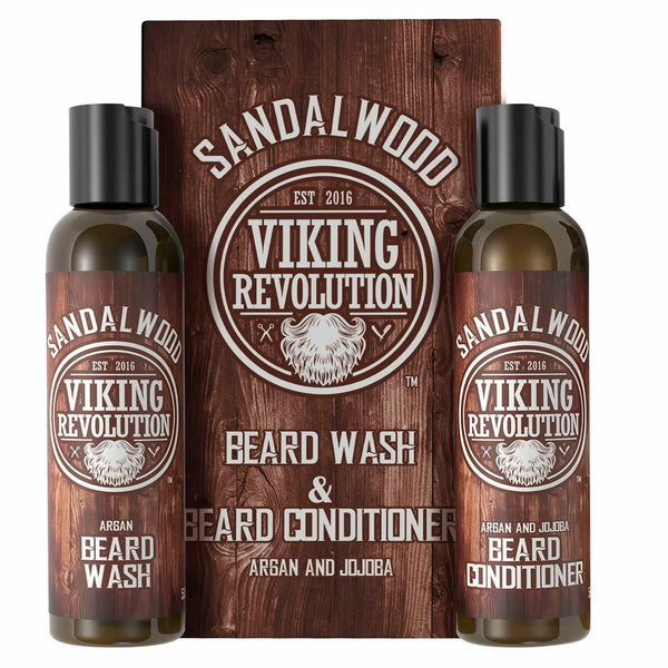 - Beard Wash & Beard Conditioner - Beard Shampoo & Beard Oil - Sandalwood, 10 Oz
