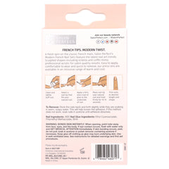 Artificial Nails, 156 Modern French Thick White Tip, File & Glue Included, 30 Nails