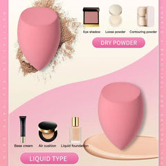4Pcs Makeup Sponge Set, Versatile Powder Puffs for Contouring Blending & Facial Detailing Tool, Makeup Accessories