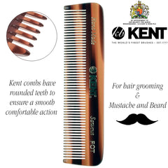 a FOT Handmade All Fine Tooth Saw Cut Beard Comb - Pocket and Travel Comb - Styling Comb or Wet Comb for Fine or Thinning Hair, Beard Care, and Hair Care for the Essential  Beard Kit